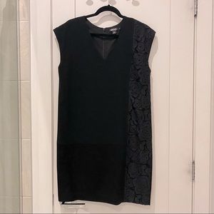 DKNY cap sleeve black dress size M